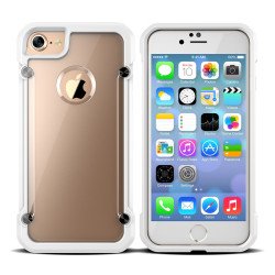 iPhone 7 Plus Clear Defense Hybrid Case (White)